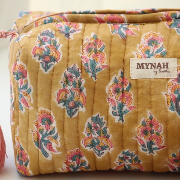 Handbags - Henna Motif Print Travel/Make Up/Organizer/Bag-Large Only